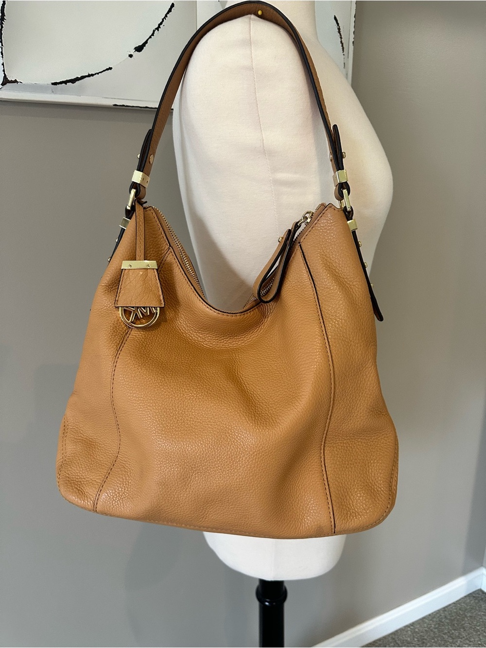 Michael Kors Tan Leather Shoulder Bag
